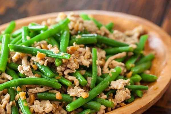 Thịt băm xào đậu cô ve